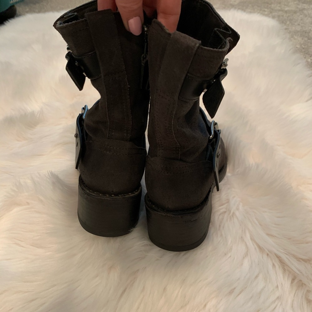 Rag & bone black leather woman’s motorcycle boots - Picture 3 of 6
